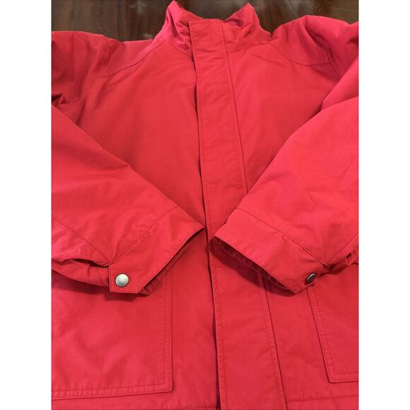 Lands End Men’s Red Coat Size XL 46-48 Quilted Lining Mid-Weight Jacket Chore - Picture 9 of 9
